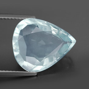 Água-marinha azul natural 6,72ct, formato de pêra, VS-SI