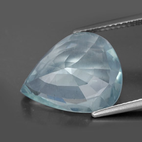 Água-marinha azul natural 6,72ct, formato de pêra, VS-SI