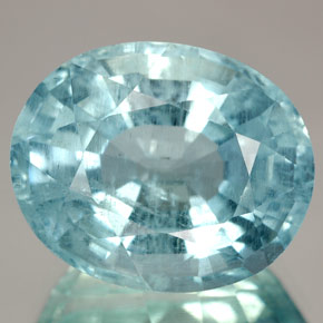Água-marinha azul natural 12,27ct, corte oval, SI