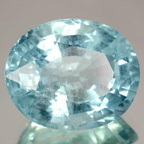 Água-marinha azul natural 12,27ct, corte oval, SI