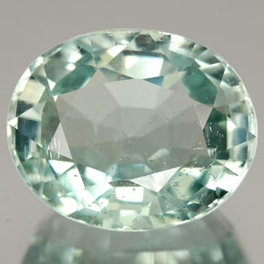 Água-marinha azul natural 7,26ct, corte oval, SI