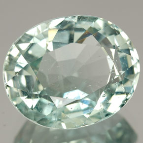 Água-marinha azul natural 7,26ct, corte oval, SI