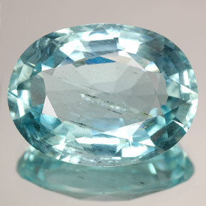 Água-marinha azul natural 15,48ct, corte oval, SI