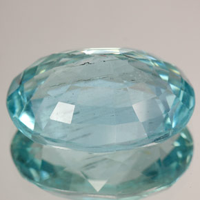 Água-marinha azul natural 15,48ct, corte oval, SI