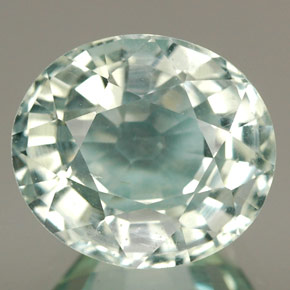 Água-marinha azul natural 4,84ct, corte oval, VS