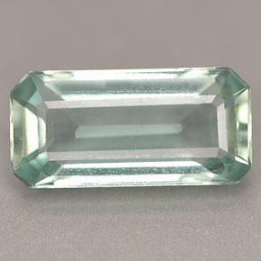 Água-marinha azul natural 1,79ct, corte esmeralda, VVS-VS