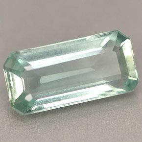 Água-marinha azul natural 1,79ct, corte esmeralda, VVS-VS