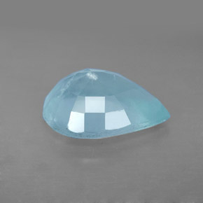 Água-marinha azul natural 4,33ct, formato de pêra, VS-SI