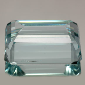 Água-marinha azul natural 19,12ct, corte esmeralda, VS