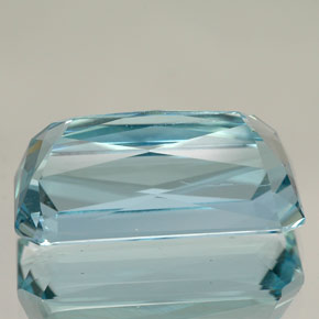 Água-marinha azul natural 7,45ct, corte esmeralda, VS