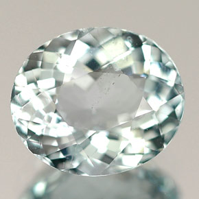 água-marinha Verde claro Azul Natural 1.50ct, Corte Oval, VS