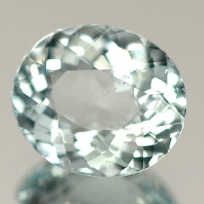 água-marinha Verde claro Azul Natural 1.50ct, Corte Oval, VS