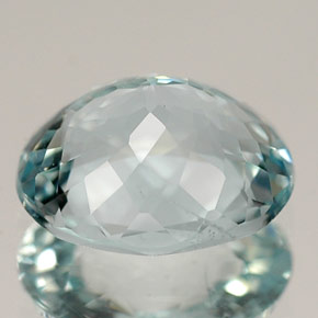 água-marinha Verde claro Azul Natural 1.50ct, Corte Oval, VS