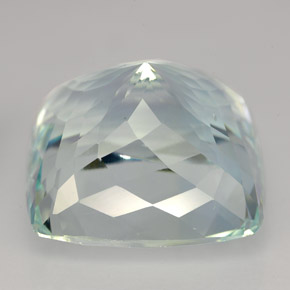 Água-marinha verde natural 18,18ct, almofada cortada, IF