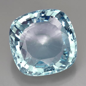 Água-marinha azul natural 49,00ct, almofada cortada, VS