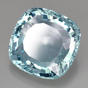 Água-marinha azul natural 49,00ct, almofada cortada, VS