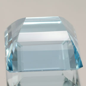 Água-marinha azul natural 15,86ct, corte esmeralda, IF