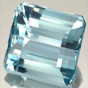 Água-marinha azul natural 10,58ct, corte esmeralda, IF