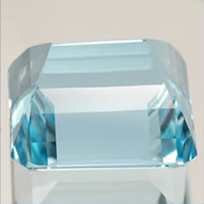 Água-marinha azul natural 10,58ct, corte esmeralda, IF