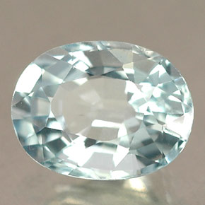 Água-marinha azul natural 1,30ct, corte oval, IF
