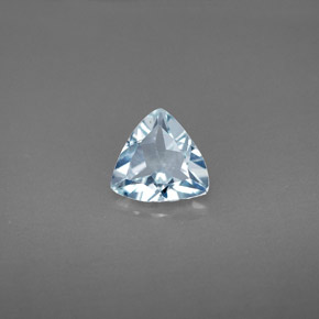 Água-marinha azul natural 0,81ct, trillion, VVS
