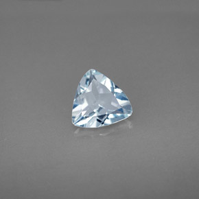 Água-marinha azul natural 0,81ct, trillion, VVS