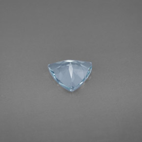 Água-marinha azul natural 0,81ct, trillion, VVS