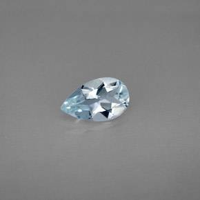 Água-marinha azul natural 0,69ct, formato de pêra, VVS