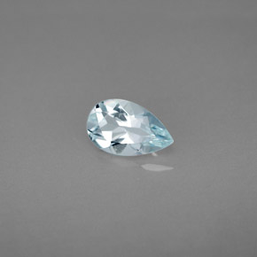 Água-marinha azul natural 0,69ct, formato de pêra, VVS