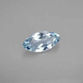 Água-marinha Azul claro Natural 0,86ct, Marquesa, VVS