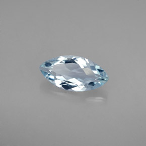 Água-marinha Azul claro Natural 0,86ct, Marquesa, VVS