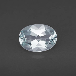 Água-marinha azul natural 1,10ct, corte oval, VVS-VS