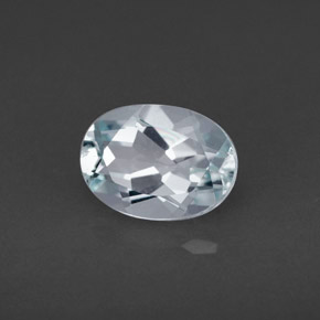 Água-marinha azul natural 1,10ct, corte oval, VVS-VS