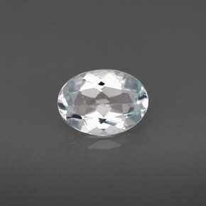 Água-marinha azul natural 0,95ct, corte oval, VVS-VS