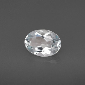Água-marinha azul natural 0,95ct, corte oval, VVS-VS