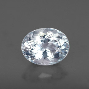Água-marinha azul natural 0,91ct, corte oval, VS-SI