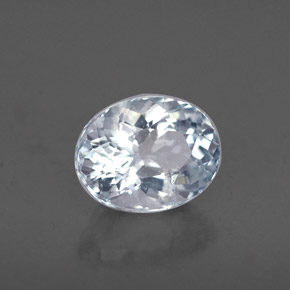 Água-marinha azul natural 0,91ct, corte oval, VS-SI