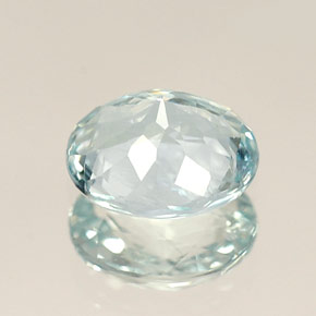 Água-marinha azul natural 0,76ct, corte oval, VS