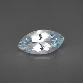 Água-marinha azul natural 1,61ct, marquise, VVS