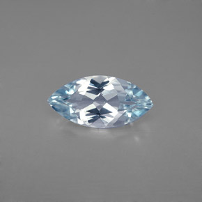 água-marinha Azul claro Natural 1.39ct, Marquesa, VVS