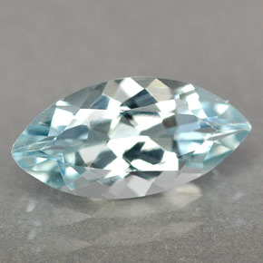 Água-marinha azul natural 1,40ct, marquise, IF