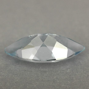 Água-marinha azul natural 1,40ct, marquise, IF