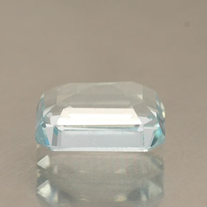 Água-marinha azul natural 0,94ct, corte esmeralda, VS