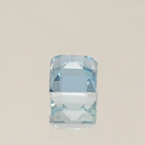 Água-marinha azul natural 0,29ct, quadrado, VVS