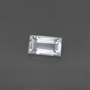 Água-marinha azul natural 0,73ct, baguete, VS
