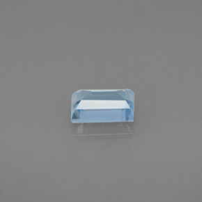 Água-marinha azul natural 0,55ct, baguete, VS