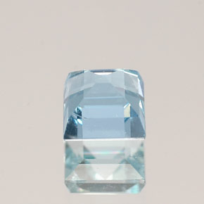 Água-marinha azul natural 0,61ct, quadrado, VS