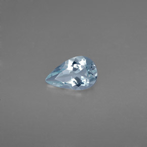 Água-marinha azul natural 0,59ct, formato de pêra, VVS