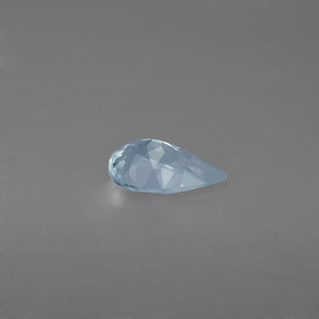 Água-marinha azul natural 0,59ct, formato de pêra, VVS