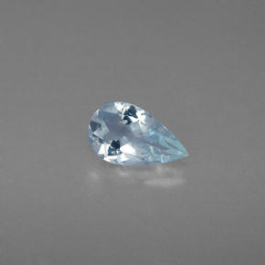 Água-marinha azul natural 0,66ct, formato de pêra, VS